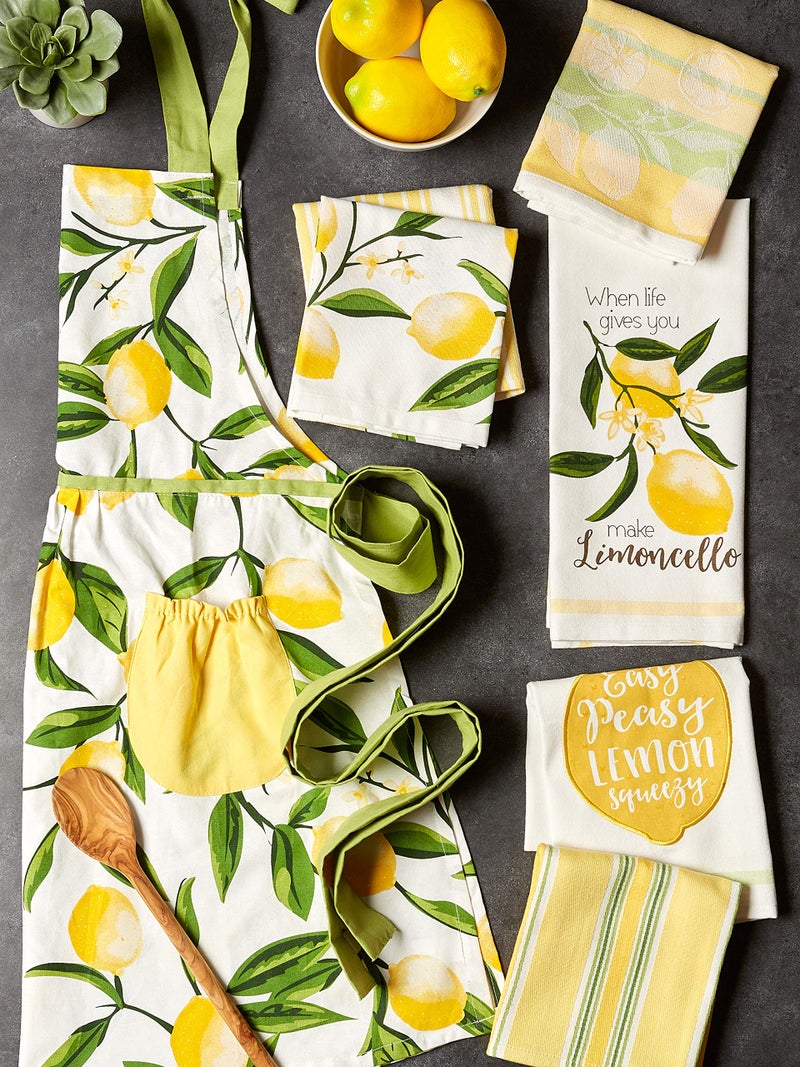 DII Lemon Bliss Kitchen Collection, Apron - Image 4